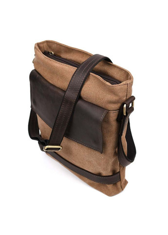 Сумка через плечо в комбинации кофейный канвас и лошадиной кожи RCc-0040-4lx TARWA (302804014)