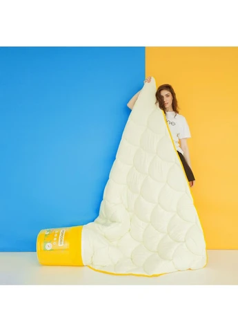 Набір комплект Попкорн євро ковдра 200х220 см + подушка 2 шт 50х70 см антиалергенний з кукурудзяним наповнювачем IDEIA (393546751)