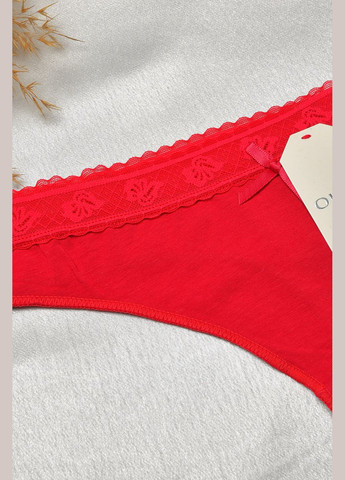 Стрінги жіночі бордового кольору Let's Shop (303899280)