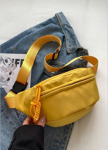 Бананка 7533/102 поясна сумка через плече жовта No Brand (303606054)