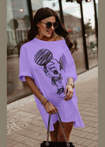 Лавандова повсякденний жіноча сукня-туніка Гермес мультикам