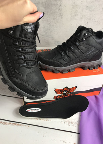Черевики демісезонні дитячі для хлопчика підлітка Чорний (256) Wanderfull (347236029)