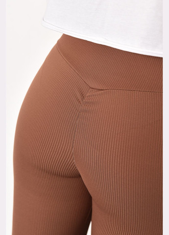 Лосины женские в рубчик push-up коричневого цвета Let's Shop (285692149)