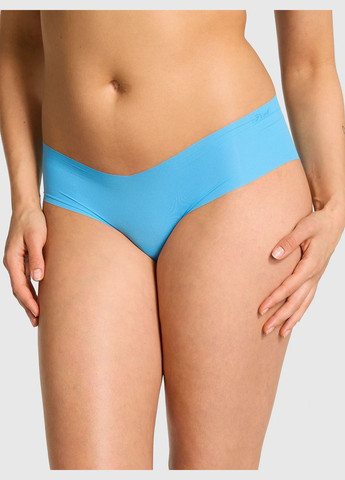 Бесшовные трусики ярко голубого цвета Victoria's Secret хіпстери (317364588)