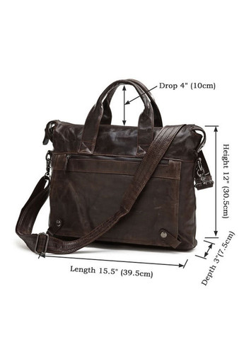 Мужская кожаная сумка 39.5х7.5х30.5 см John McDee (315872765)