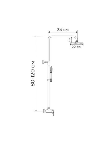 Душова колона зі змішувачем Opus 003-J (HB0913) Haiba (322005686)