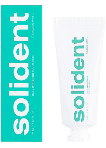 Щоденна відбілювальна зубна паста "Original Mint" Daily Whitening Toothpaste 90g (1433239-28970661) Solident (368632352)