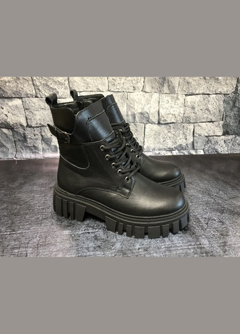Осенние кожаные демисезонный ботинки на платформе Bistfor