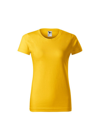 Жовта всесезон футболка жіноча бавовняна однотонна жовта 134-04 з коротким рукавом Malfini Basic