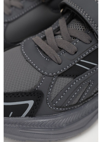 Графитовые демисезонные кроссовки для девочки цвет графитовый цб-00283417 Kimboo