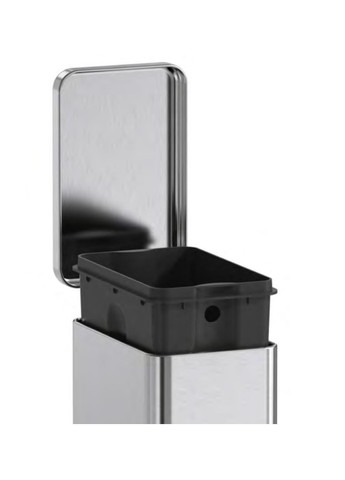 Відро для сміття з плавним закриттям прямокутне TC-010206-02 6 л колір нержавійка (KR5594) KOER (341331722)