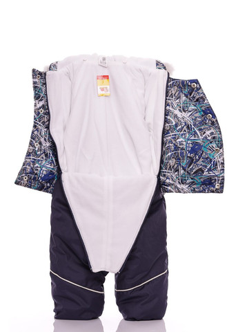 Синій зимній комбінезон для хлопчика на холофайбері кант синій 104 см (28694) BABYKROHA