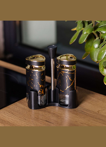 Набір ємностей для спецій на підставці Heart 2 баночки по 120 мл, Yiwu (328603979)