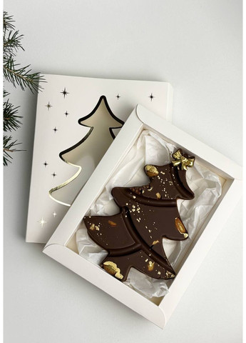 Новогодняя молочная шоколадка елка в подарочной упаковке в форме новогодней елки - BerryBar 75г No Brand (370608452)