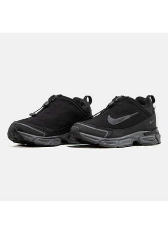 Чорні Осінні кросівки чоловічі nike zoom pulse cordura black grey winter fur | найк зум пульс кордура чорні No Brand