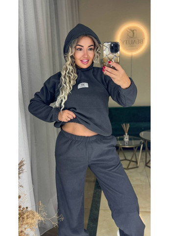 Костюм 1117 Полар флис Турция,брюки и затяжки,кофта с капюшоном Україна (369152231)