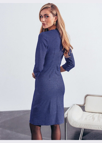 Синя кежуал синя сукня прямого крою в клітинку Dressa в клітинку