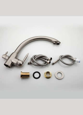 Смеситель для кухни на две воды F4399-5, сатин Frap (316089017)