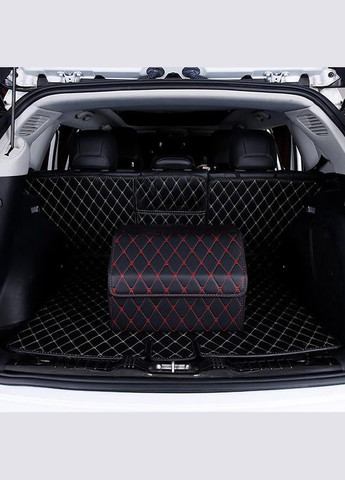 Автомобільний органайзер ZWX-002 Black-Red 40*30*30 см компактний одне відділення для зберігання 4 шт. Lesko (352013293)