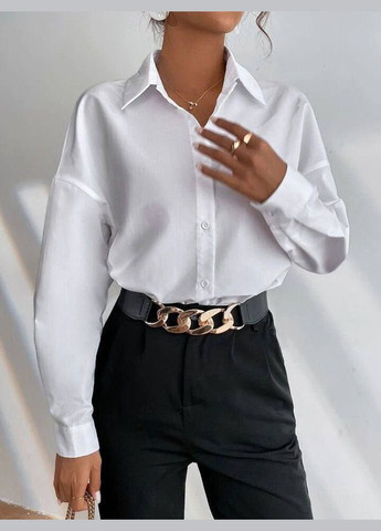 Біла жіноча сорочка із софту колір білий р.48/50 451187 New Trend