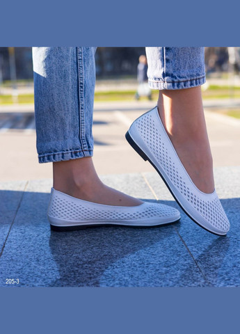 Жіночі балетки Vakko | білі натуральна шкіра (324019582)