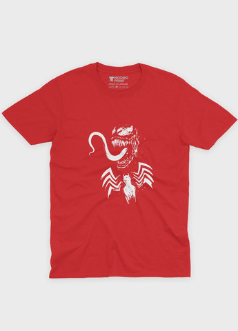 Червона демісезонна футболка для хлопчика з принтом суперзлодія - веном (ts001-1-sre-006-013-010-b) Modno