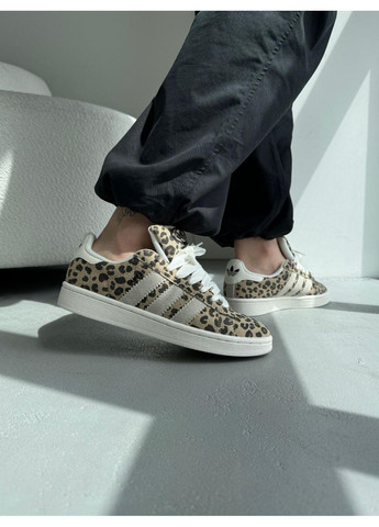 Бежевые демисезонные кроссовки мужские adidas campus 00s white leopard адидас кампус No Brand