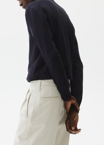 Темно-синяя футболка-поло для мужчин H&M