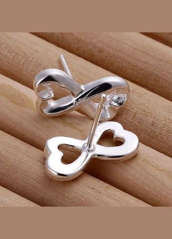 Посріблені сережки Серце нескінченність, 3153 Fashion Jewelry (338431194)