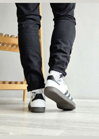 Білі Осінні кросівки чоловічі і жіночі adidas samba white | адідас самба білі No Brand