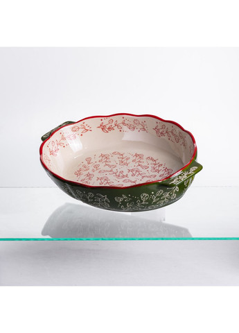 Форма для запекания Vintage 35×22×5 (см) овальная с ручками Зеленая HM05-03 Yiwu (369446688)