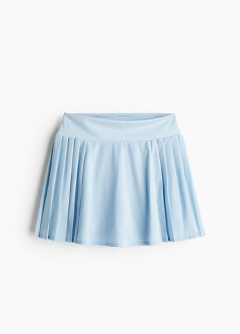 Голубая спортивная однотонная юбка H&M