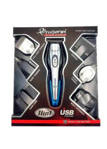 Набор для стрижки волос 11 в 1 GM-562 аккумуляторная USB зарядка с индикатором + подставка 5 Вт ProGemei (281475153)