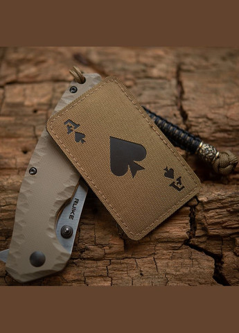 Нашивка Ace of Spades Laser Cut Coyote/Black M-TAC (315048040)