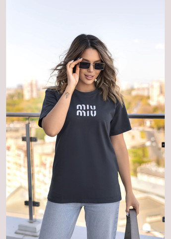 Женская футболка оверсайз с принтом Fashion Girl MIU - (338537293)