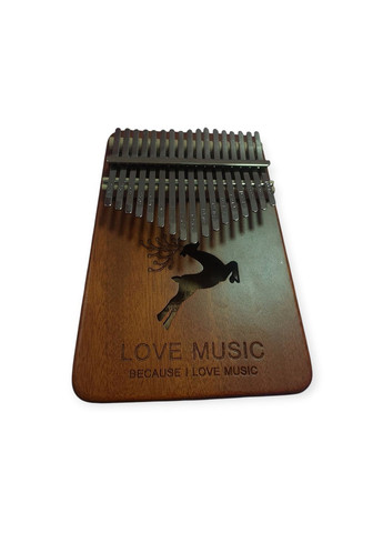 Калімба Kalimba на 17 язичків Ручне фортепіано Благородний Олень Love Music Коричневий K-17-09K No Brand (370719029)