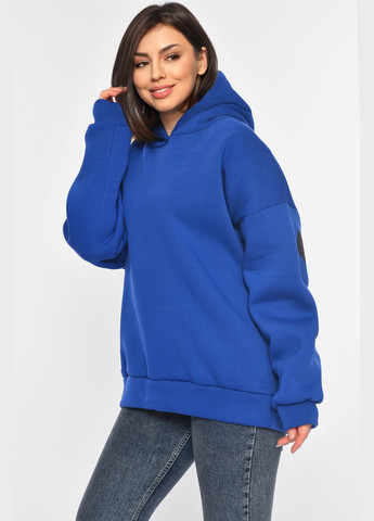 Худі жіноче на флісі синього кольору Let's Shop (315069634)