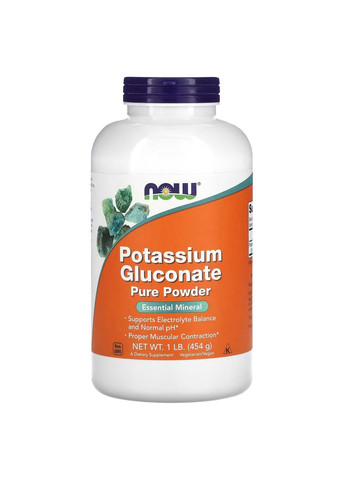 Глюконат Калия Potassium Gluconate Pure Powder - 454г Now Foods (284119906)