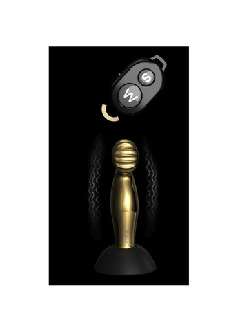 Массажер простаты металлический золото с вибрацией Lockink No Brand (303890092)