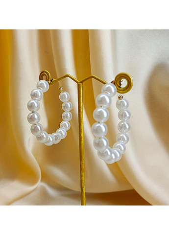 Сережки жіночі кільця в намистинах No Brand (349812745)