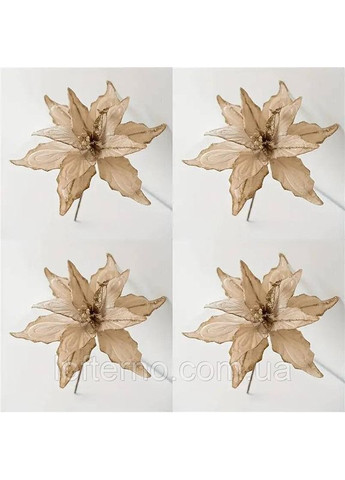 Квітка на ялинку 26 см Кремова No Brand (370161594)