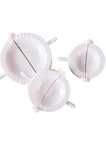 Набор форм из 3-х штук для лепки вареников, пельменей (белый) China (366666372)