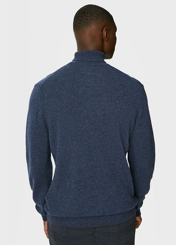 Синій зимовий светр вовняний C&A