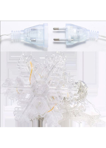 Гірлянда світлодіодна штора GarlandoPro сніжинка і зірка 12 фігур 3х1м гірлянда зірка Жовтий 1733063Y Jooki (362672685)