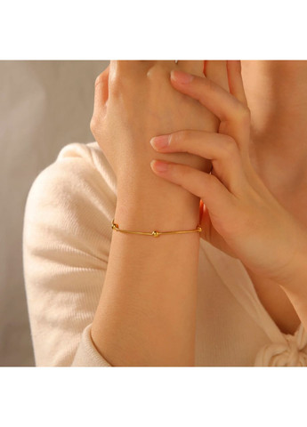 Браслет золотистый IronVein 2 мм нержавеющая сталь 17+5 см AurumLux023 Liresmina Jewelry (361048796)