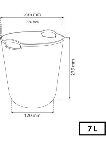 Корзина для паперів пластикова Knit 7 л (03678) Curver (334009772)