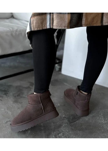 Угги женские зимние замшевые коричневые (F568-5) 40 XIFA (367020009)