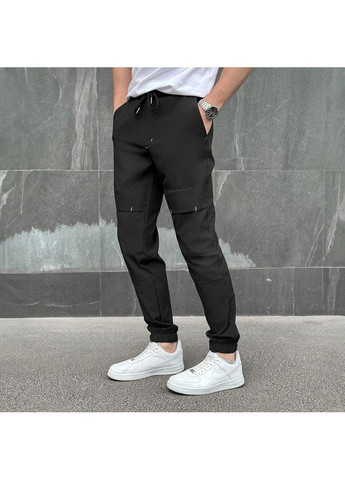 Черные повседневный демисезонные брюки No Brand