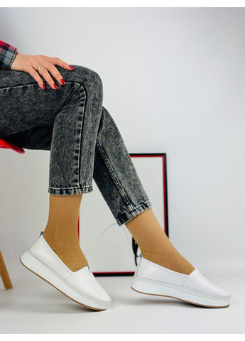 179 Мокасини Шкіряні Білі KDSL (293247469)