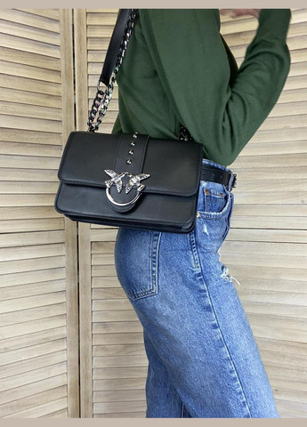 Женская кожаная минисумка клатч под Pinko с птичками, сумочка Пинко Птица натуральная кожа No Brand (334729824)